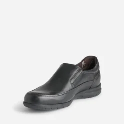 Slip-on FLUCHOS confort en cuir noir
