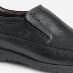 Slip-on FLUCHOS confort en cuir noir
