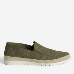 Slip-on kaki en toile perforée