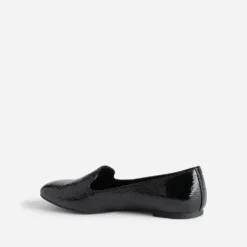 Slipper noir à motif effet python
