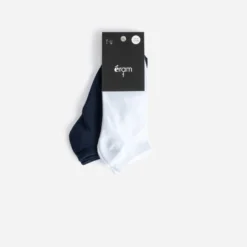 Socquettes courtes blanc et marine Homme