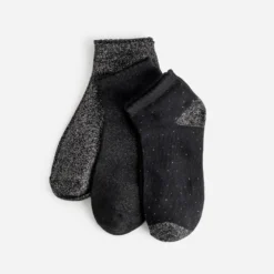 Socquettes noires pailletées