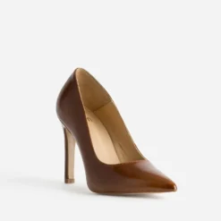 Stiletto cognac cuir