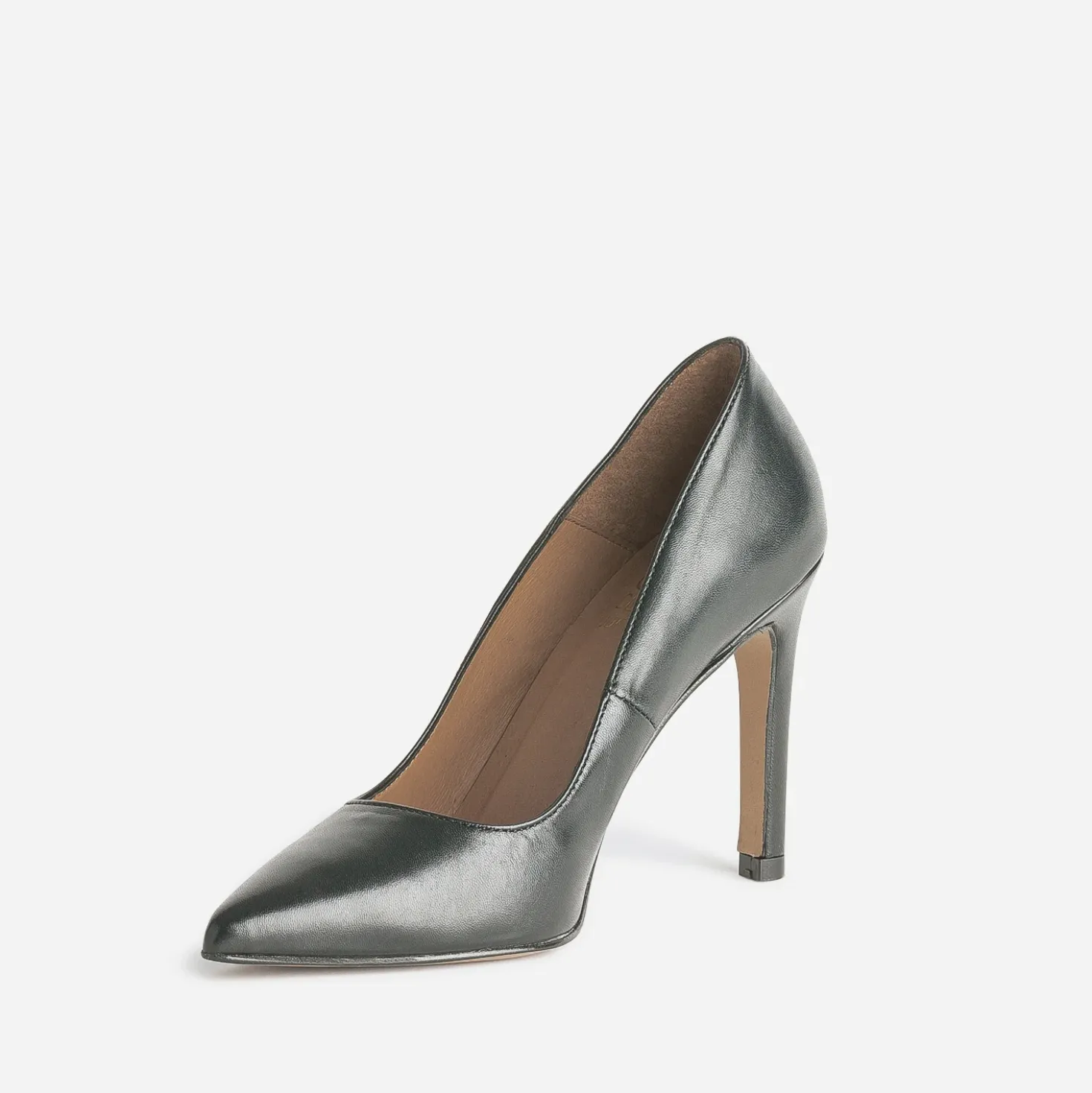 Stiletto TEXTO noir éco-conçu en cuir