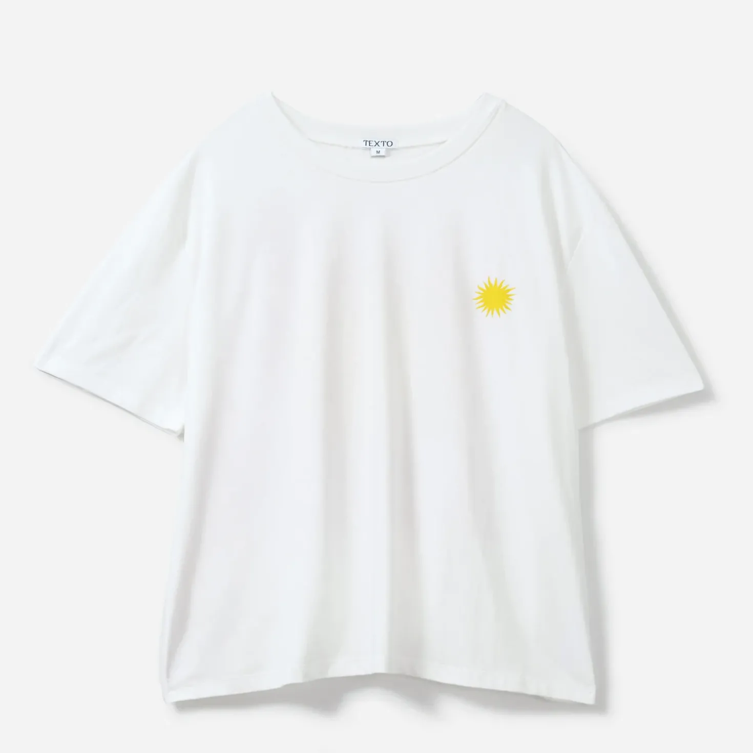 Tee-shirt TEXTO blanc visuel soleil