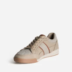 Tennis beige bi-matière bicolore
