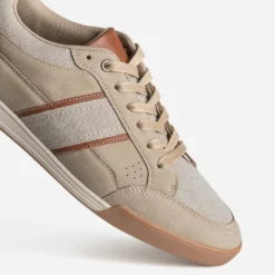 Tennis beige bi-matière bicolore