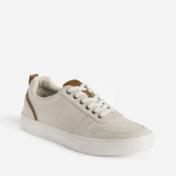 Tennis beige chiné en toile