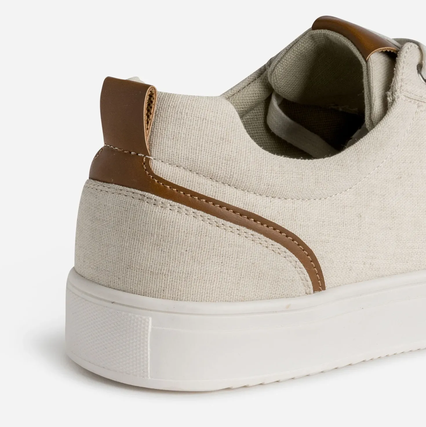 Tennis beige chiné en toile