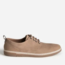Tennis beige cuir velours embossé