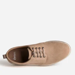 Tennis beige cuir velours embossé
