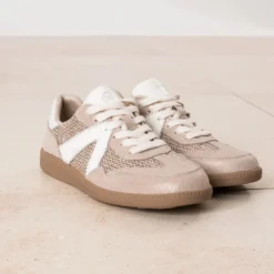 Tennis beige dorée bi-matière