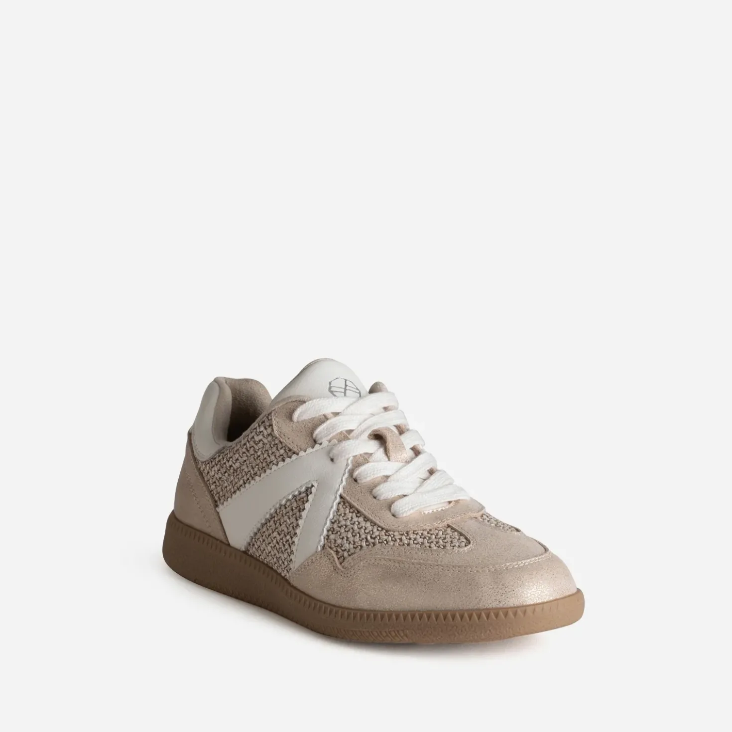 Tennis beige dorée bi-matière
