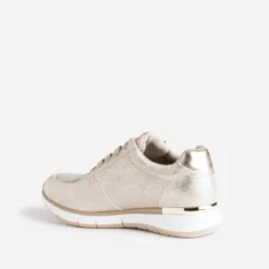 Tennis beige doré perforée
