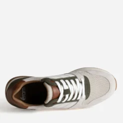 Tennis beige, kaki, marron multi-matières