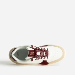 Tennis blanche, beige et bordeaux
