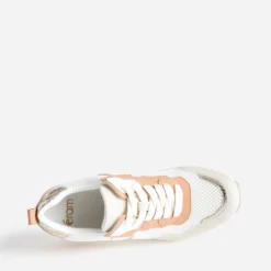 Tennis blanche, beige, terracotta semelle amovible