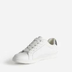 Tennis blanche contrefort marine irisé