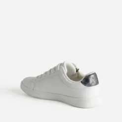 Tennis blanche contrefort marine irisé