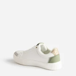 Tennis blanche détails vert