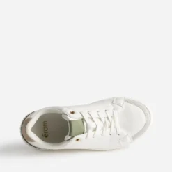 Tennis blanche détails vert