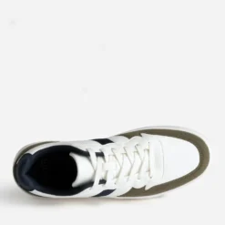 Tennis blanche, kaki et marine