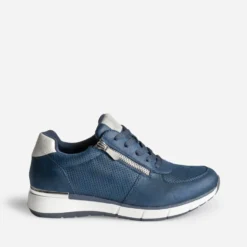 Tennis bleu marine perforée