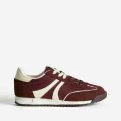 Tennis bordeaux bi-matière