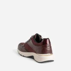 Tennis bordeaux bi-matière