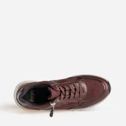 Tennis bordeaux bi-matière