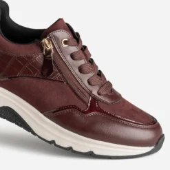 Tennis bordeaux bi-matière