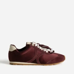 Tennis bordeaux bi-matière décor gri-gri