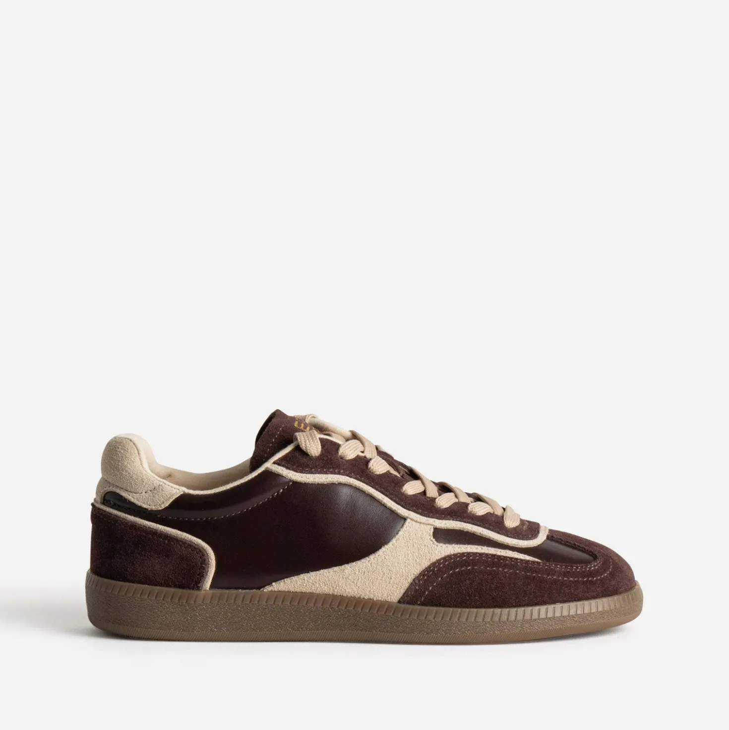 Tennis bordeaux cuir et cuir velours
