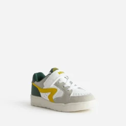 Tennis BUGGY blanche, grise, jaune, verte