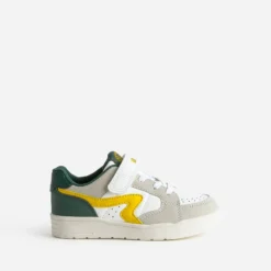 Tennis BUGGY blanche, grise, jaune, verte