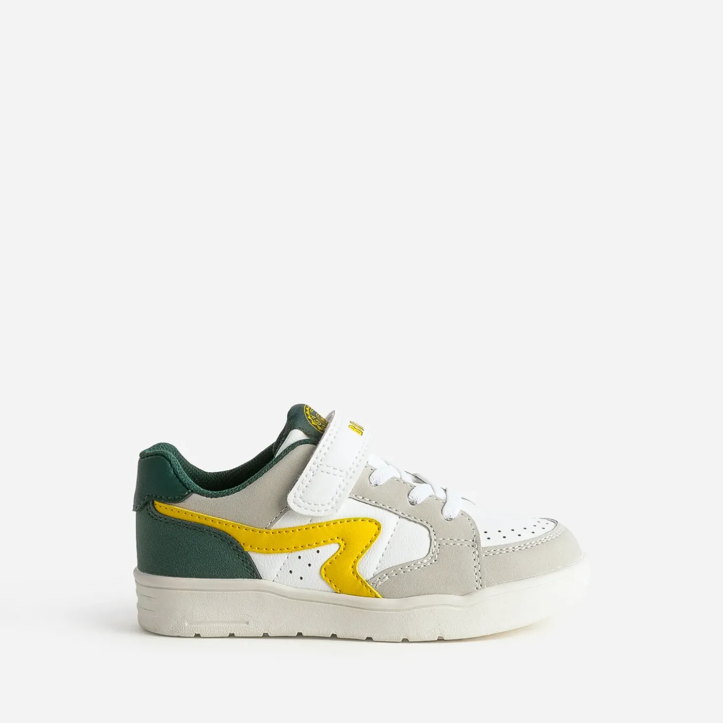 Tennis BUGGY blanche, grise, jaune, verte