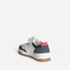 Tennis BUGGY blanche, marine et rouge