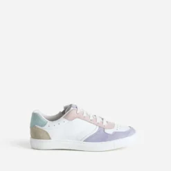 Tennis BUGGY cuir blanc et pastel