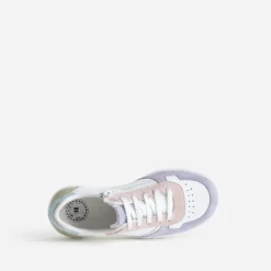 Tennis BUGGY cuir blanc et pastel