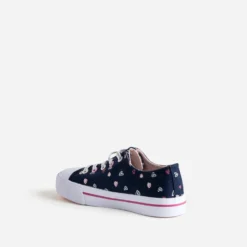 Tennis BUGGY marine toile motifs cœurs