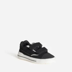 Tennis BUGGY noire en toile détails blancs