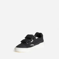 Tennis BUGGY noire en toile détails blancs