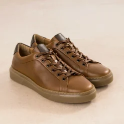 Tennis camel cuir