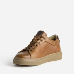 Tennis camel cuir