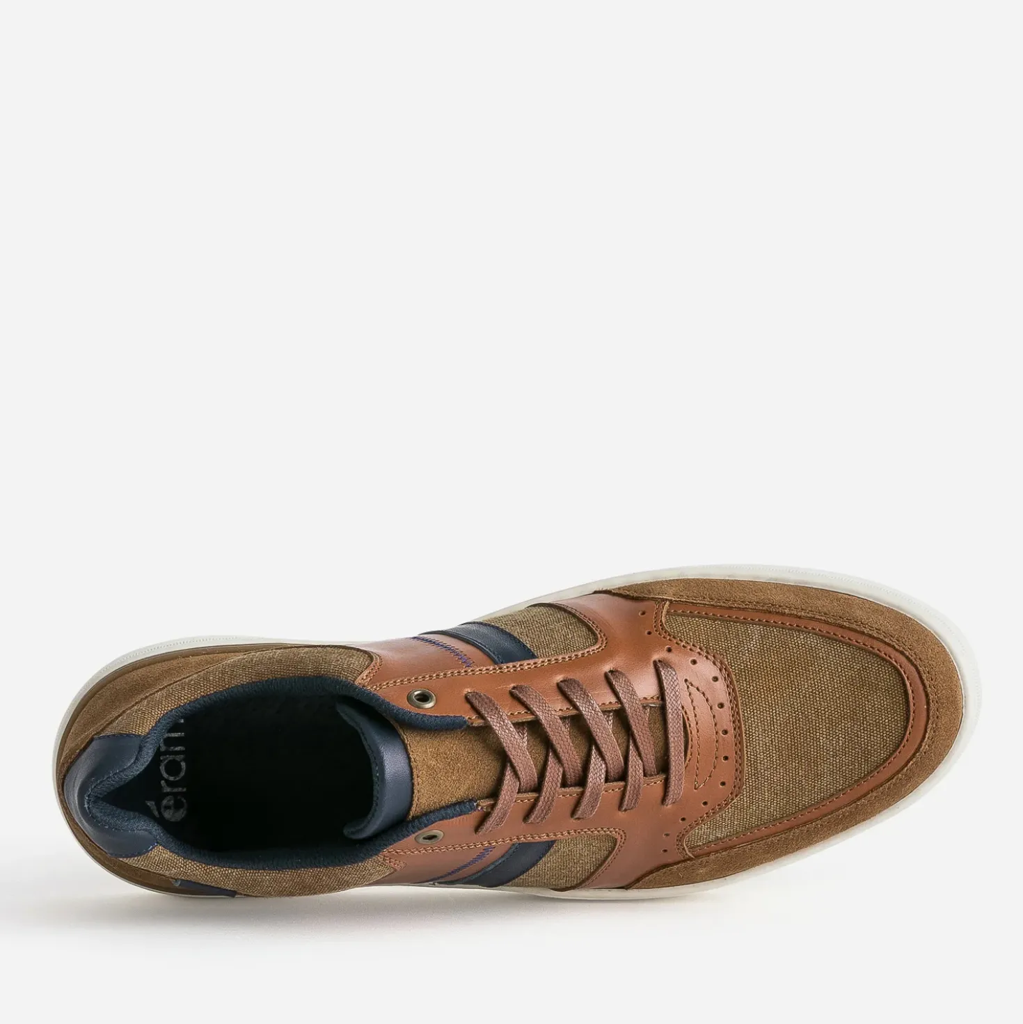 Tennis camel et cognac mix matières