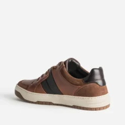 Tennis camel et noir cuir