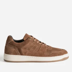 Tennis cognac cuir velours