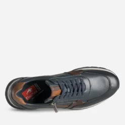 Tennis FLUCHOS marine cuir
