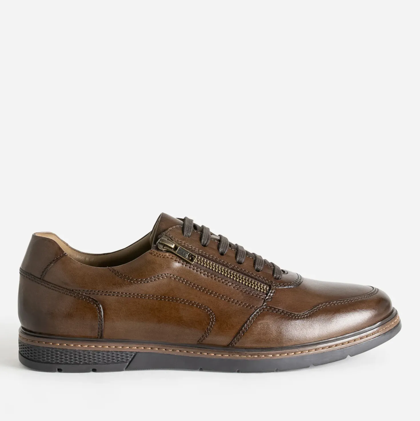 Tennis FRANCE ARNO marron en cuir