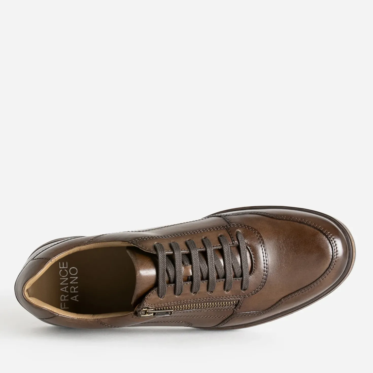 Tennis FRANCE ARNO marron en cuir